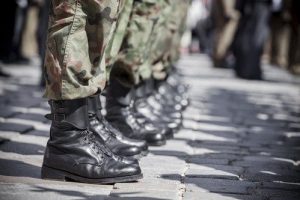 Army parade – boots close-up