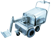 Stainless steel cart pusher