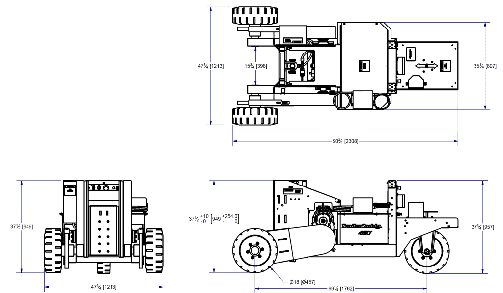 TrailerCaddy 15K Remote Steer 48V Drawing
